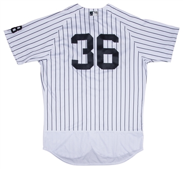 2016 Carlos Beltran Game Used New York Yankees Pinstripe Home Jersey (MLB Authenticated & Steiner)